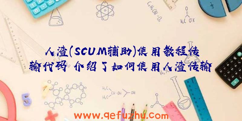 人渣(SCUM辅助)使用教程传输代码